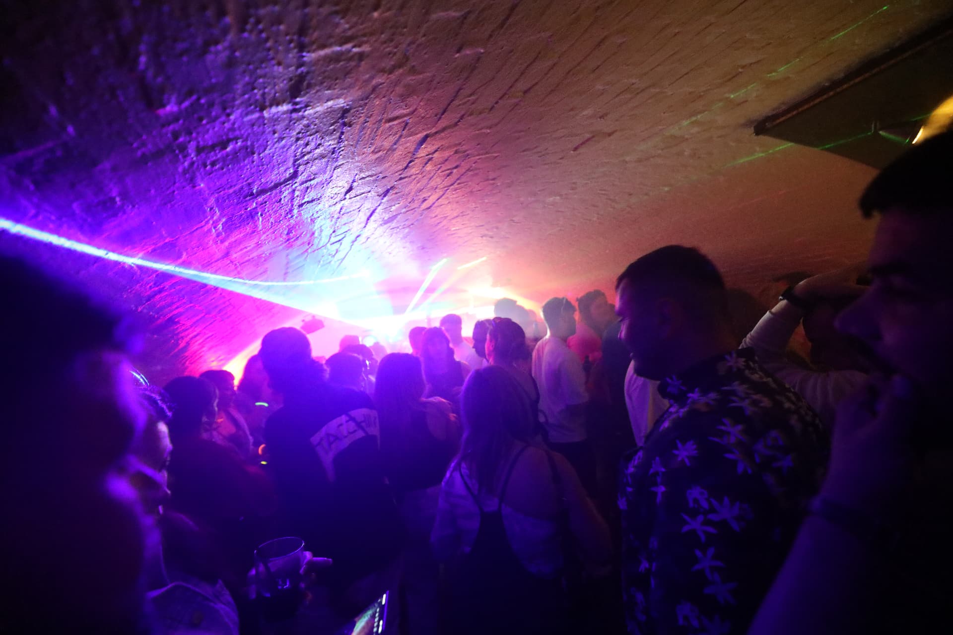 Lasers cutting through the basement